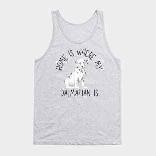 Home is Where My Dalmatian Is Dog Breed Watercolor Tank Top